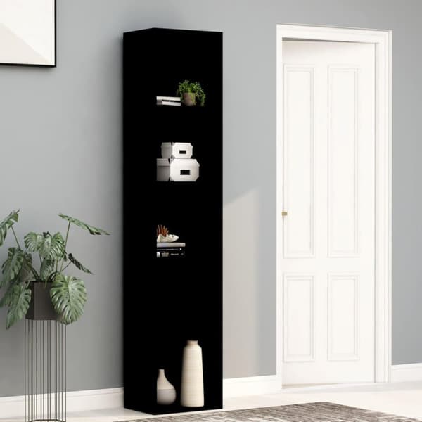 vidaXL bogreol 40x30x189 cm konstrueret træ sort