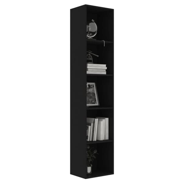 vidaXL bogreol 40x30x189 cm konstrueret træ sort
