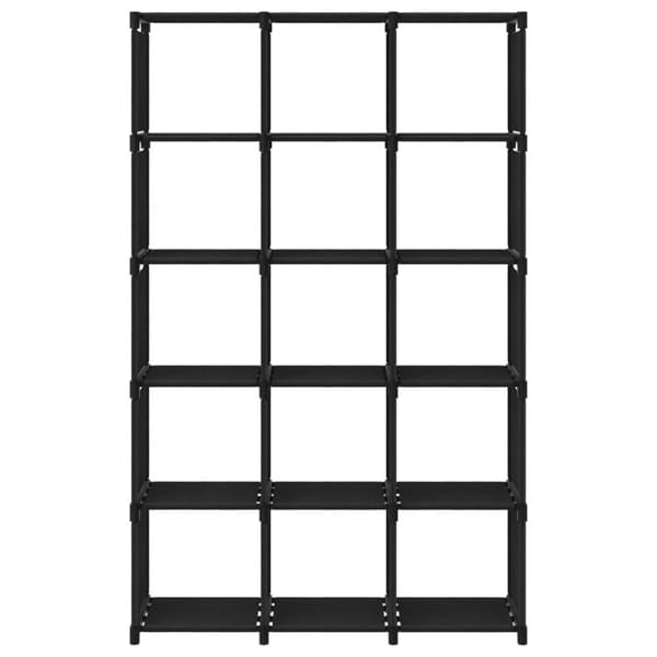 vidaXL Displayhylle med 15 kuber svart 103x30x175,5 cm stoff