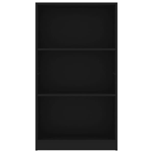 vidaXL Bogreol/reol med 3 hylder 60x24x109 cm konstrueret træ sort change