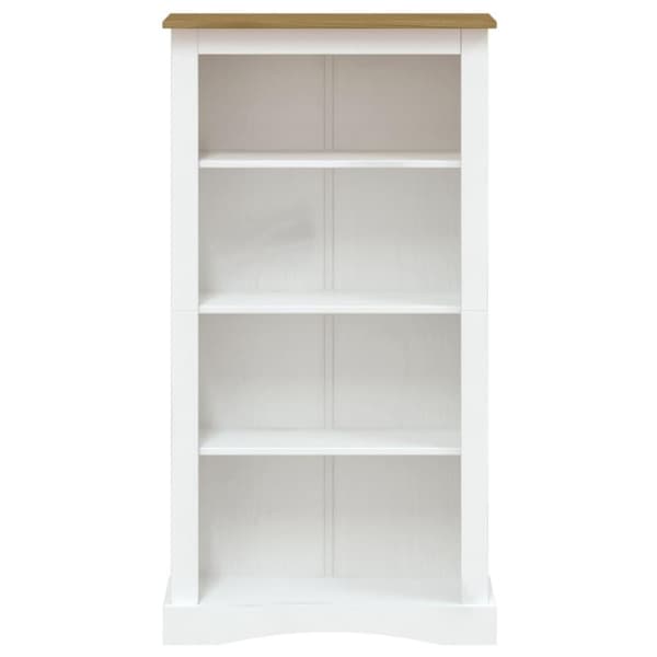 vidaXL reol fire hylder Corona-serien 81x29x150 cm fyrretræ hvid change