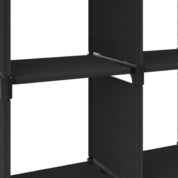 vidaXL Display reol med 6 kubeformede rum 103x30x72,5 cm stof sort
