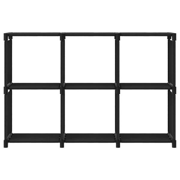 vidaXL Display reol med 6 kubeformede rum 103x30x72,5 cm stof sort