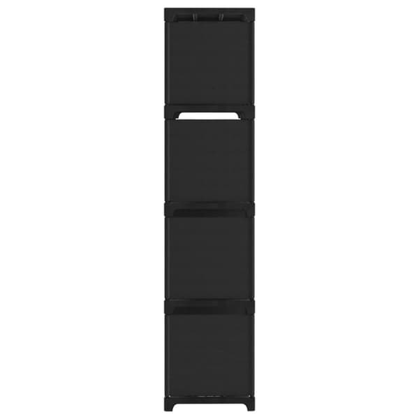 vidaXL Displayhylle med 12 kuber svart 103x30x141 cm stoff
