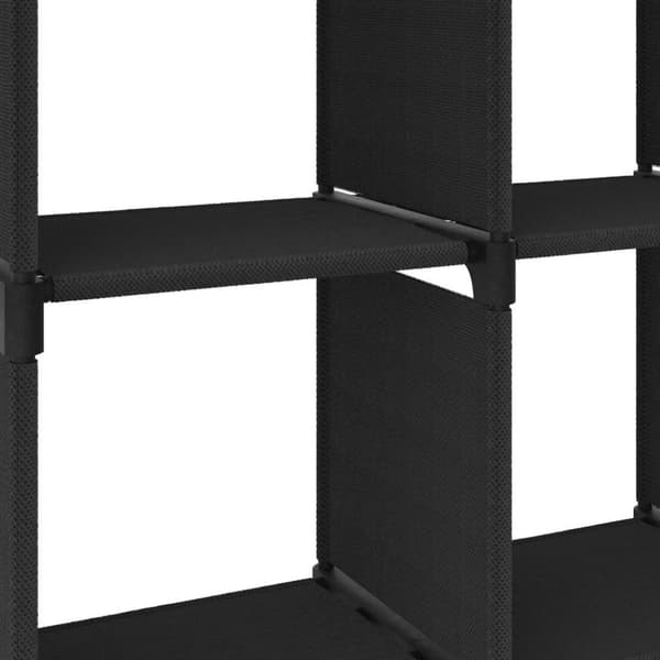 vidaXL Display reol med 4 kubeformede rum 69x30x72,5 cm stof sort