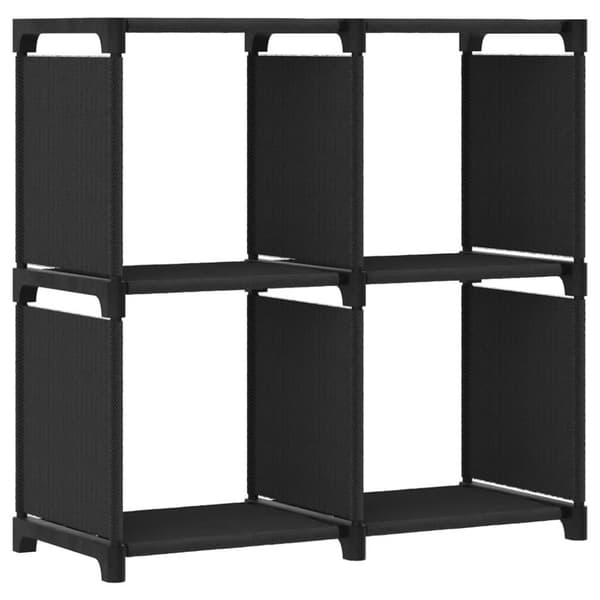 vidaXL Display reol med 4 kubeformede rum 69x30x72,5 cm stof sort