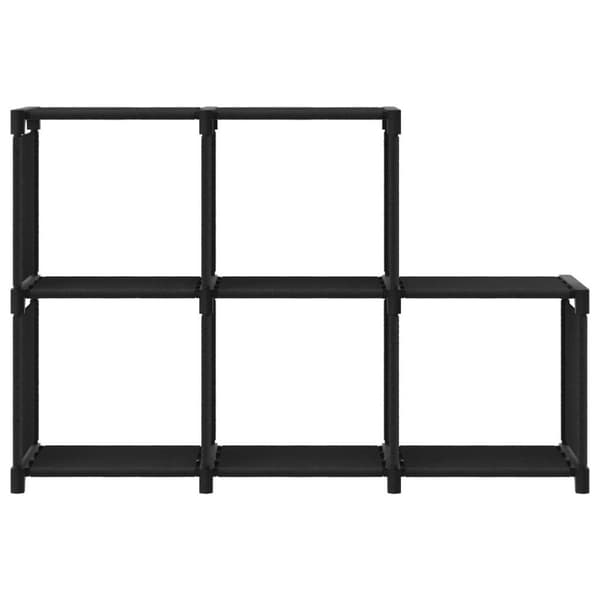 vidaXL Hylla med 5 kuber svart 103x30x72,5 cm tyg