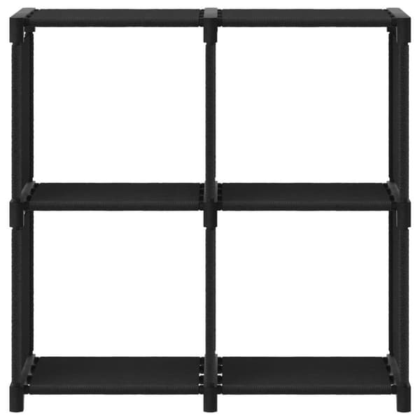 vidaXL Hylla med 4 kuber svart 69x30x72,5 cm tyg