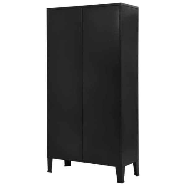 vidaXL Bokhylle industriell svart 90x40x180 cm stål