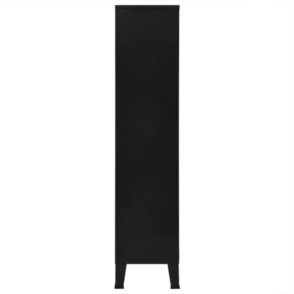 vidaXL Bokhylle industriell svart 90x40x180 cm stål