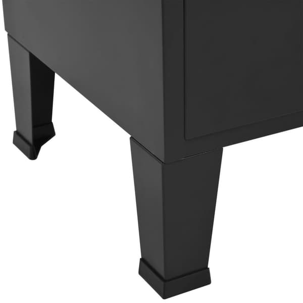 vidaXL Bogreol/reol industriel 90 x 40 x 180 cm stål sort change