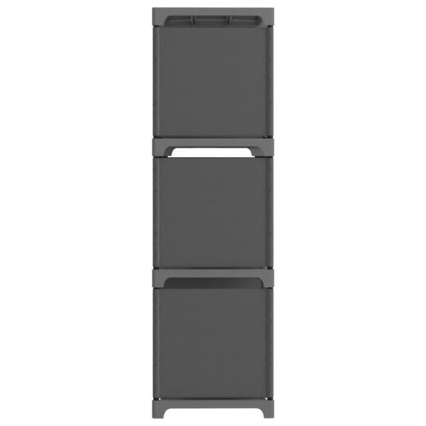 vidaXL reol med 9 rum 103x30x107,5 cm stof grå