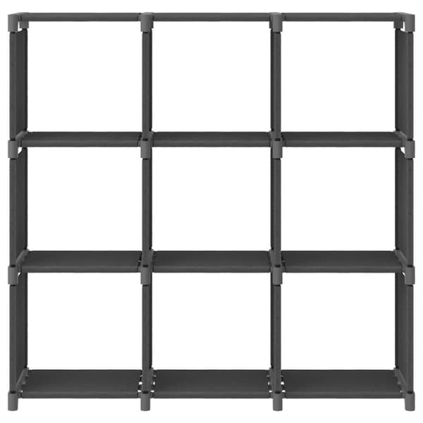 vidaXL reol med 9 rum 103x30x107,5 cm stof grå