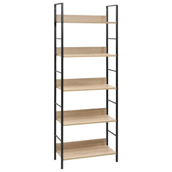 vidaXL Bogreol/reol 60x27,6x158,5 cm 5 hylder konstrueret træ egetræsfarve change