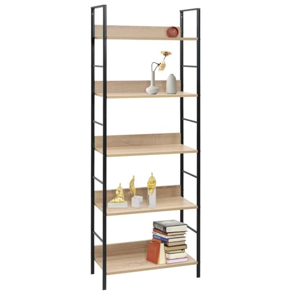 vidaXL Bokhylla 5 hyllplan ek 60x27,6x158,5 cm konstruerat trä