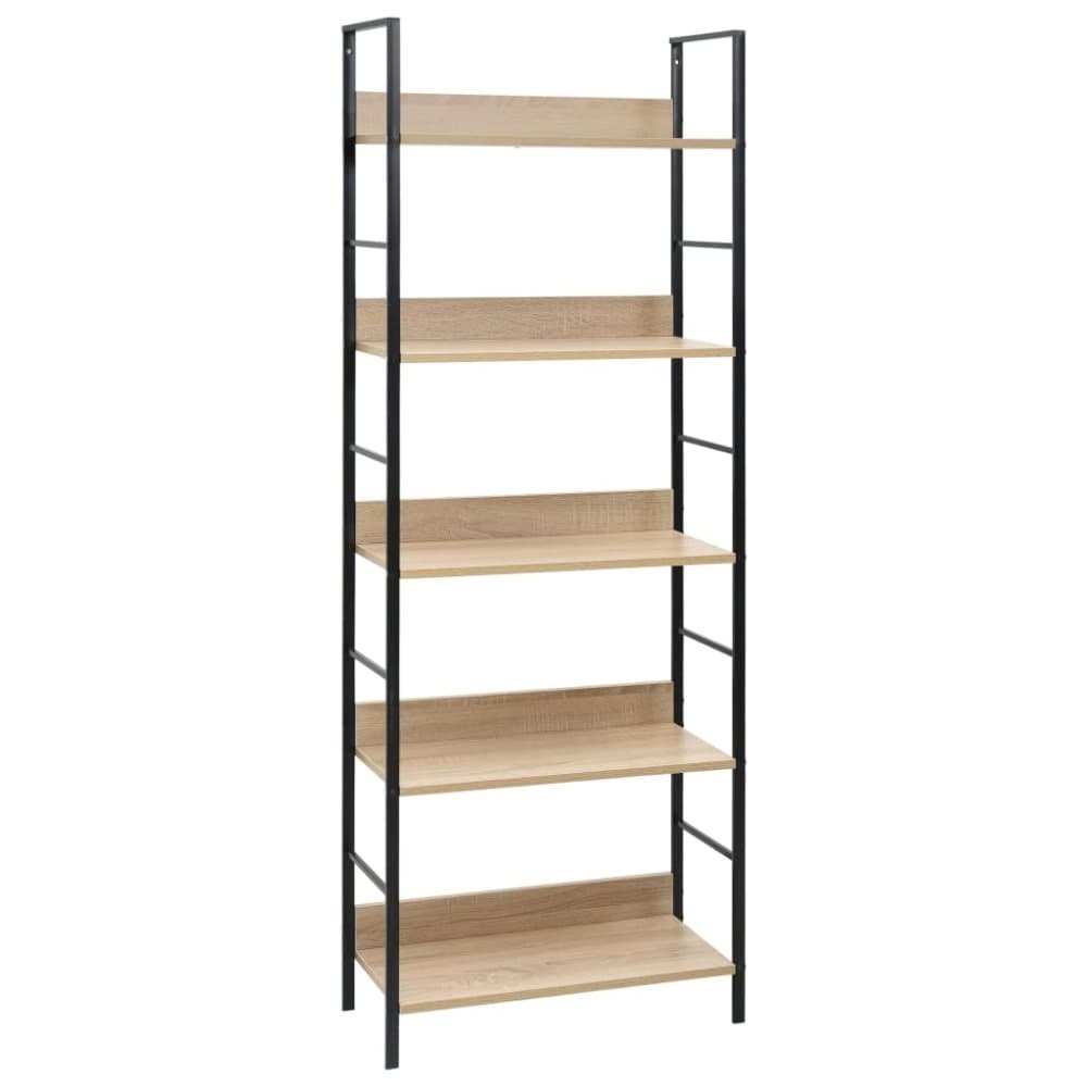 vidaXL Bokhylla 5 hyllor ek 60x27,6x158,5 cm spånskiva