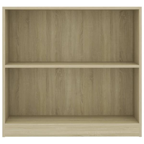 vidaXL Bokhylla sonoma-ek 80x24x75 cm spånskiva