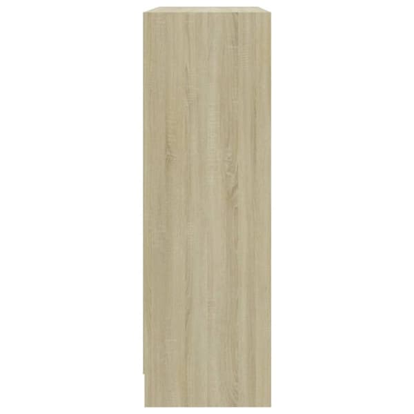 vidaXL Bokhylla sonoma-ek 80x24x75 cm spånskiva