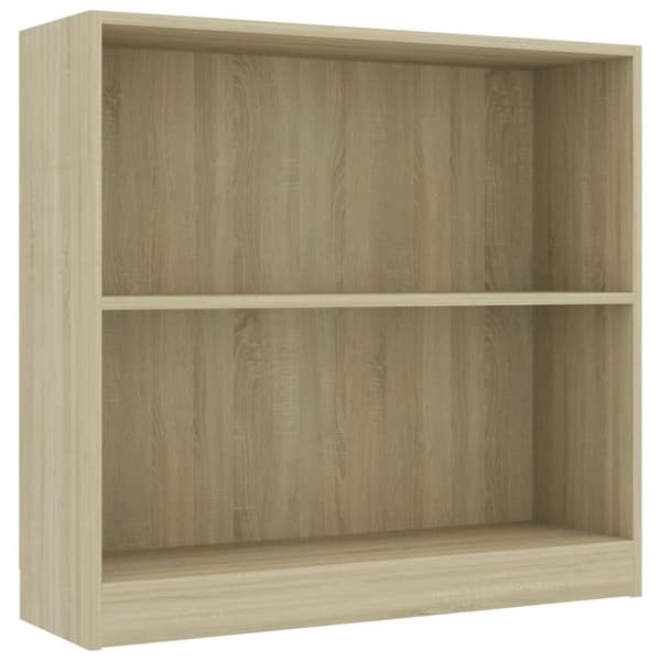 vidaXL Bokhylla sonoma-ek 80x24x75 cm spånskiva