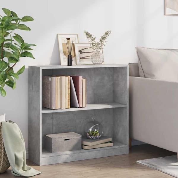 vidaXL Bogreol/reol 80x24x75 cm konstrueret træ hvid change
