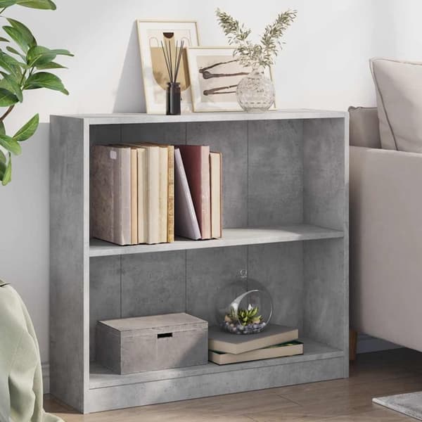 vidaXL Bogreol/reol 80x24x75 cm konstrueret træ hvid change