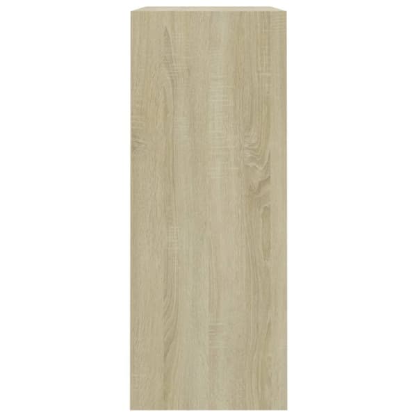 vidaXL Bogreol/reol med 2 hylder 80 x 30 x 76,5 cm spånplade sonoma-eg change