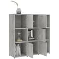 Pikkukuva 4 / 10: vidaXL Kirjahylly betoninharmaa 90x30x90 cm lastulevy