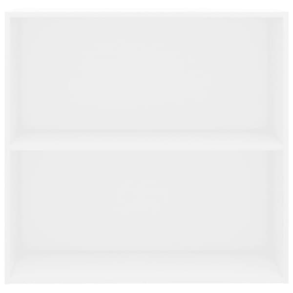 vidaXL 2-tasoinen kirjahylly valkoinen 80x30x76,5 cm lastulevy