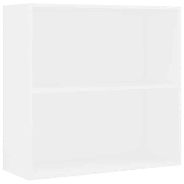 vidaXL 2-tasoinen kirjahylly valkoinen 80x30x76,5 cm lastulevy