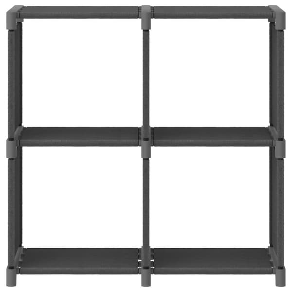 vidaXL reol med 4 rum 69x30x72,5 cm stof grå
