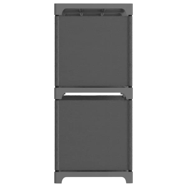 vidaXL reol med 4 rum 69x30x72,5 cm stof grå