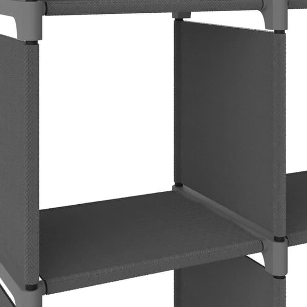 vidaXL reol med 4 rum 69x30x72,5 cm stof grå