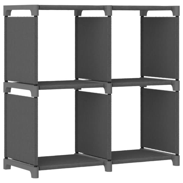 vidaXL reol med 4 rum 69x30x72,5 cm stof grå