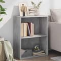 Pikkukuva 2 / 11: vidaXL 2-tasoinen kirjahylly betoninharmaa 60x30x76,5 cm lastulevy