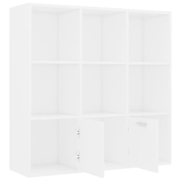 vidaXL Bokhylle hvit 98x30x98 cm sponplate