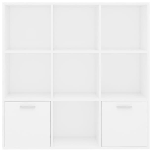 vidaXL Bokhylle hvit 98x30x98 cm sponplate