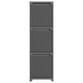 Miniatyrbilde 4 av 10: vidaXL Displayhylle med 9 kuber og bokser grå 103x30x107,5 cm stoff