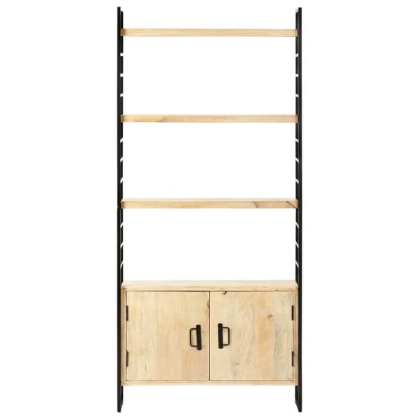 vidaXL Bogreol/reol i 4 niveauer 80 x 30 x 180 cm massivt mangotræ change