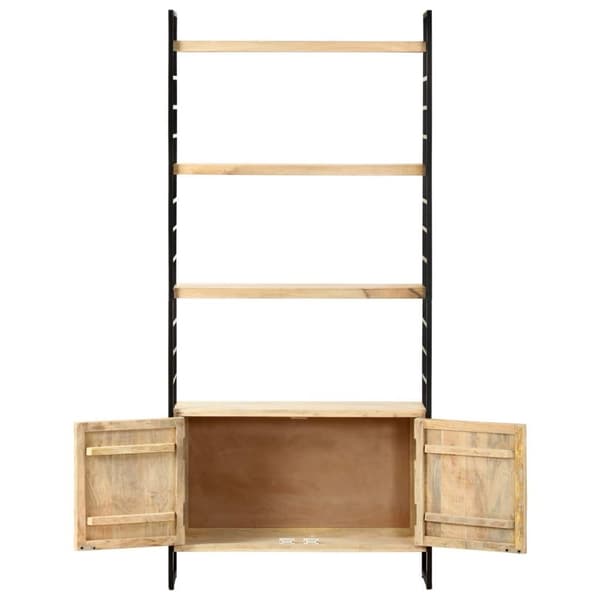 vidaXL Bogreol/reol i 4 niveauer 80 x 30 x 180 cm massivt mangotræ change