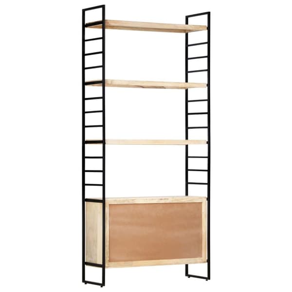 vidaXL Bogreol/reol i 4 niveauer 80 x 30 x 180 cm massivt mangotræ change