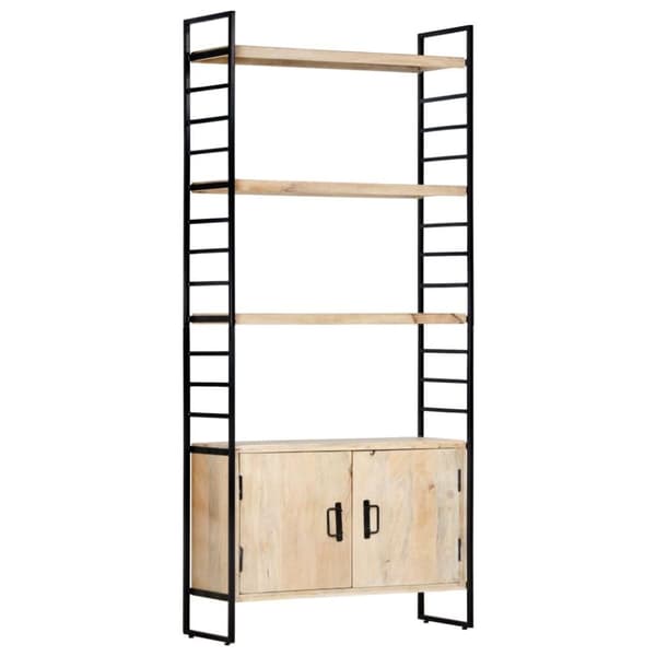 vidaXL Bogreol/reol i 4 niveauer 80 x 30 x 180 cm massivt mangotræ change
