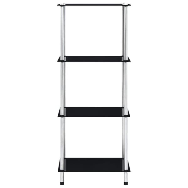 vidaXL reol 4 hylder 40x40x100 cm hærdet glas sort