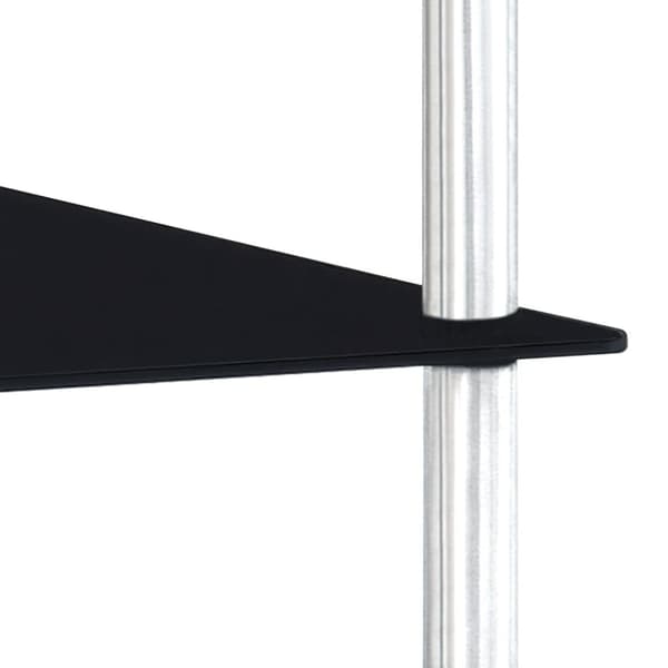 vidaXL reol 3 hylder 40x40x67 cm hærdet glas sort
