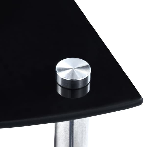 vidaXL reol 4 hylder 30x30x100 cm hærdet glas sort