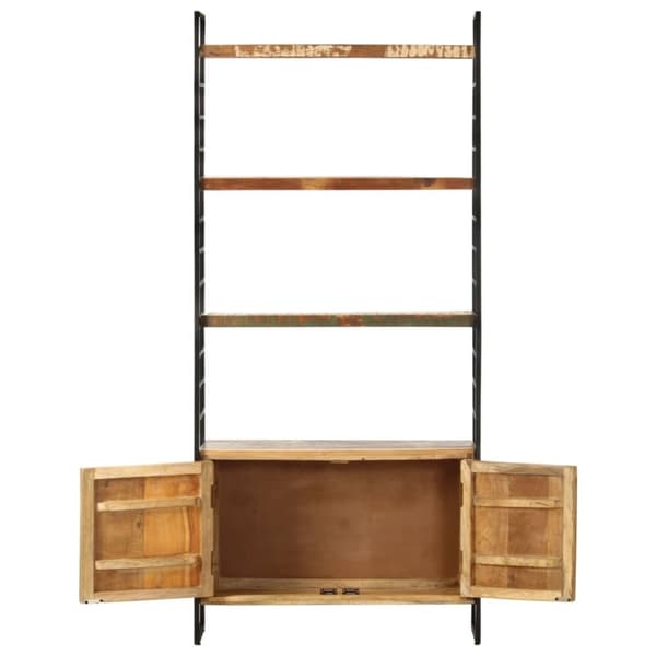 vidaXL Bogreol/reol i 4 niveauer 80x30x180 cm massivt genbrugstræ change