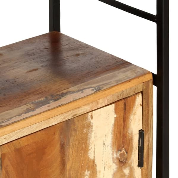 vidaXL Bogreol/reol i 4 niveauer 80x30x180 cm massivt genbrugstræ change