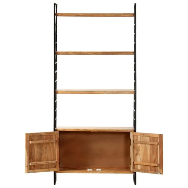 vidaXL Bogreol/reol i 4 niveauer 80 x 30 x 180 cm massivt akacietræ change
