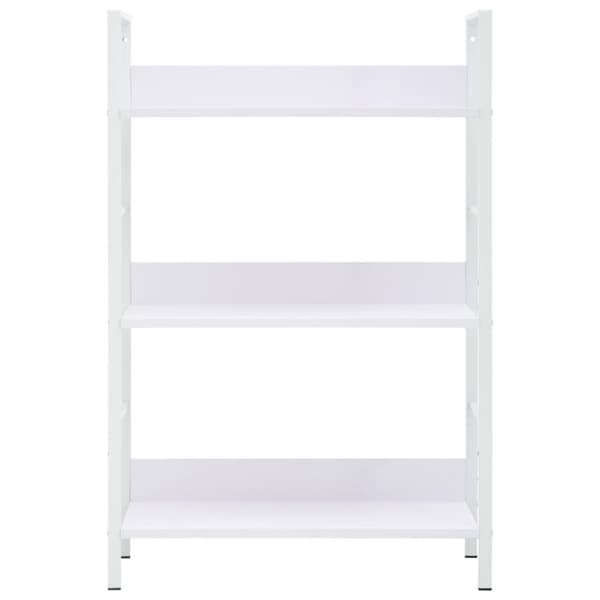 vidaXL Bogreol/reol med 3 hylder 60x27,6x90,5 cm konstrueret træ hvid change