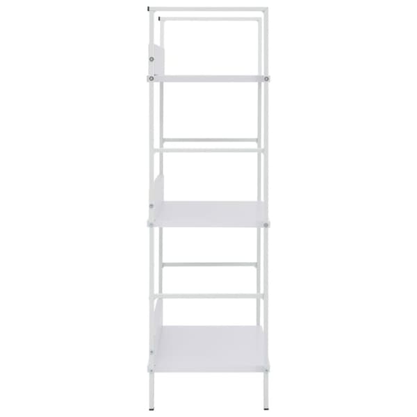 vidaXL Bogreol/reol med 3 hylder 60x27,6x90,5 cm konstrueret træ hvid change