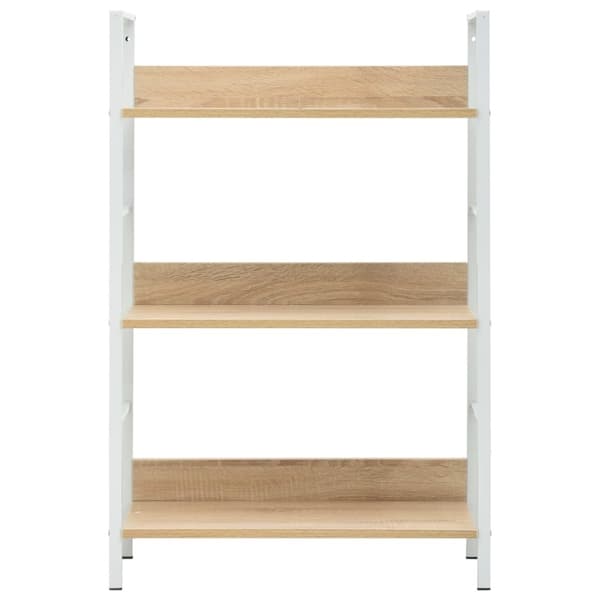 vidaXL Bogreol/reol 60x27,6x90,5 cm 3 hylder konstrueret træ egetræsfarve change